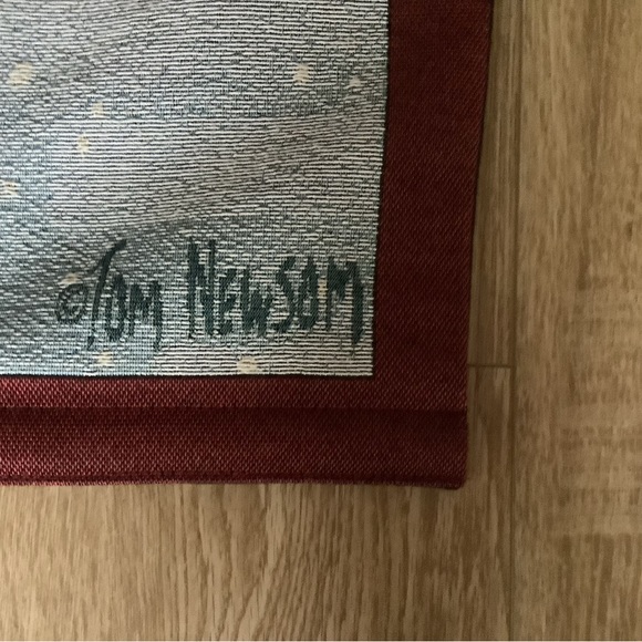 Tom Newsom “Holiday Wishes” Christmas Tapestry Wall Hanging Santa - Picture 4 of 4